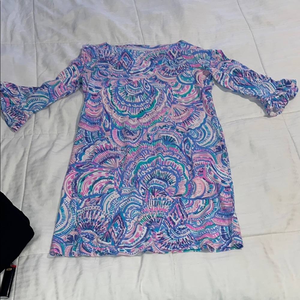 Lilly Pulitzer Colorful Shell Patterned kids Dress size XL 12/14 EUC!